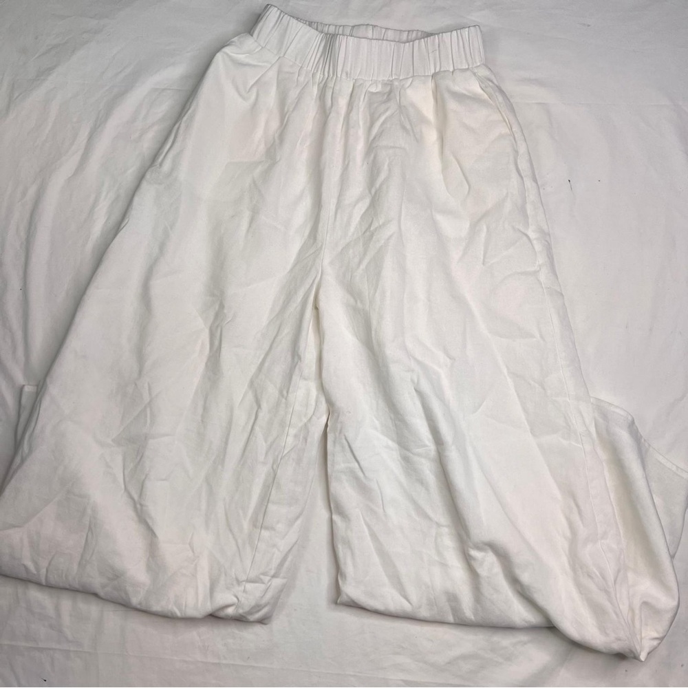 NWT Womens Nova Vintage Daniella White Wide  Leg Pants Sz S A040424